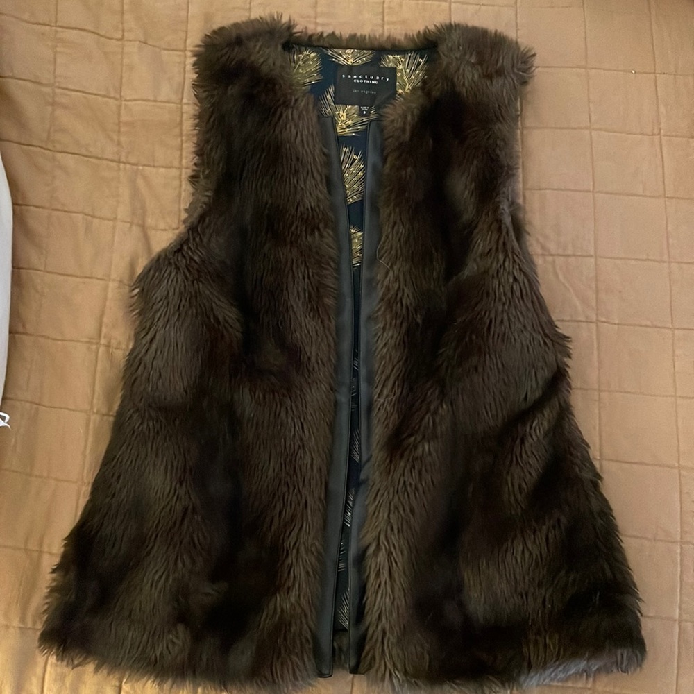 Sanctuary clothing small faux fur vest